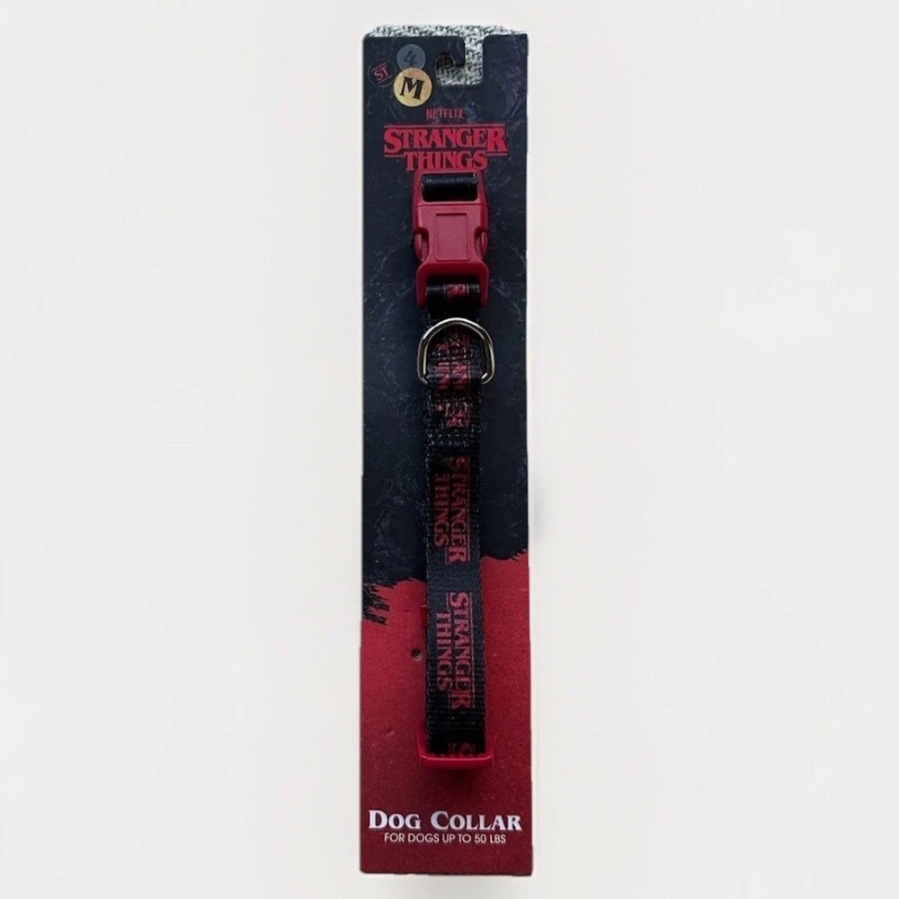 STRANGER THINGS Dog Collar Size Medium NWT Netflix Puppy Black